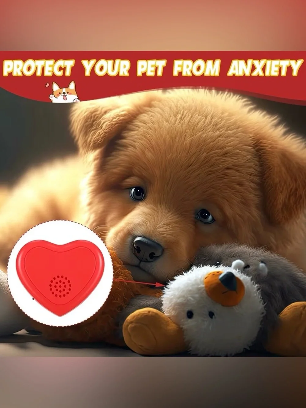 Puppy Heartbeat Simulator 4 Pack Dog Cat Anxiety Sleep Aid Replacement Toy